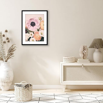 Americanflat 17x23 Picture Frame with Polished Plexiglass - Use as 13x19 Frame with Mat or Display 17x23 Photo Without Mat - Streamline Collection - Thin Border Picture Frames for Wall - Black