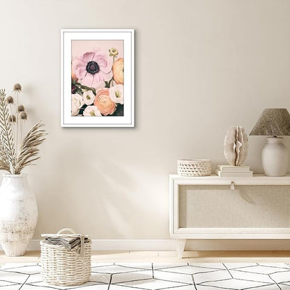 Americanflat 17x23 Picture Frame with Polished Plexiglass - Use as 13x19 Frame with Mat or Display 17x23 Photo Without Mat - Streamline Collection - Thin Border Picture Frames for Wall - White