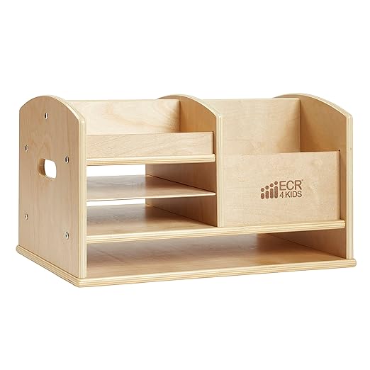 ECR4Kids Tabletop Supplies Storage Center, Teacher Caddy, Natural