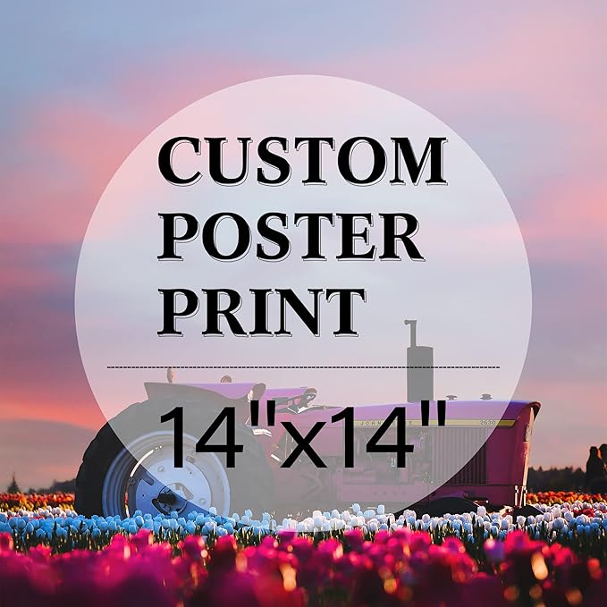 jenesaisquoi Custom Canvas Art Print 14" x 14", Upload Your Photo Image Custom Personalized Photo to Poster Printing Home Decor Wall Art Prints (Unframed)
