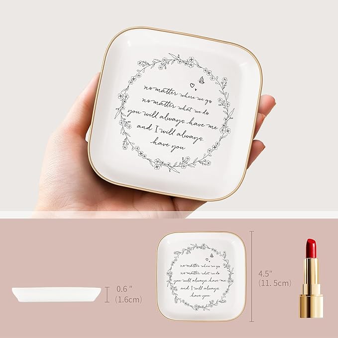 Best Friend Birthday Gifts for Women – No Matter Where We Go, No Matter What We Do, You Will Always Have Me, and I Will Always Have You – Gifts for Friends Going Away Friendship Ceramic Ring Dish