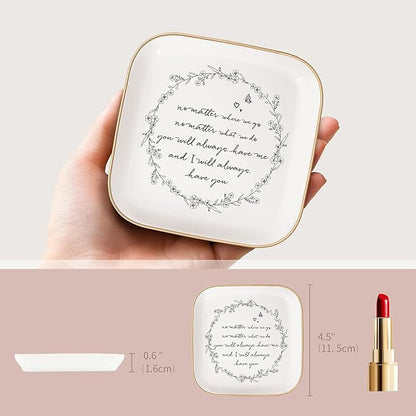 Best Friend Birthday Gifts for Women – No Matter Where We Go, No Matter What We Do, You Will Always Have Me, and I Will Always Have You – Gifts for Friends Going Away Friendship Ceramic Ring Dish