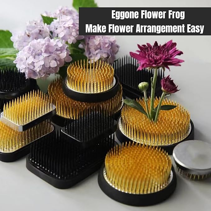 Ceramic Flower Pot Flower Arrangement Set Japanese Ikebana Floral Art Supplies Handmade Flower Bowl Decorative Flower Vase for Centerpieces (Small Black)