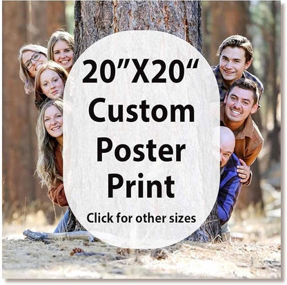 JIMUJIA Custom Canvas Art Print 20"x20" - Unframed Artwork, Personalized Wall Decor, Customizable Photo, Custom Portrait, Office, Living Room, Bedroom Wall Art(20×20in,Unframe)