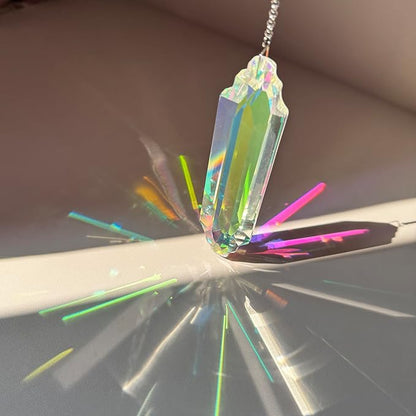 3PCS 5" Large Crystal Sun Catcher Prisms, Hanging Suncatchers with Glass Prism, Rainbow Maker for Room, Windows,Garden,Fantasy Aesthetic Home Decor. (YGBS01)