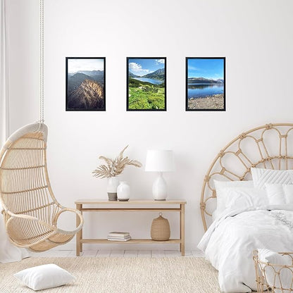 10x14 Picture Frame Set of 2 Black for Wall Hanging, Wall Mounting Horizontally or Vertically, 10 x 14 Wall Gallery Poster Photo Frame with Shatter Resistant Plexiglass,2 Pack, Black