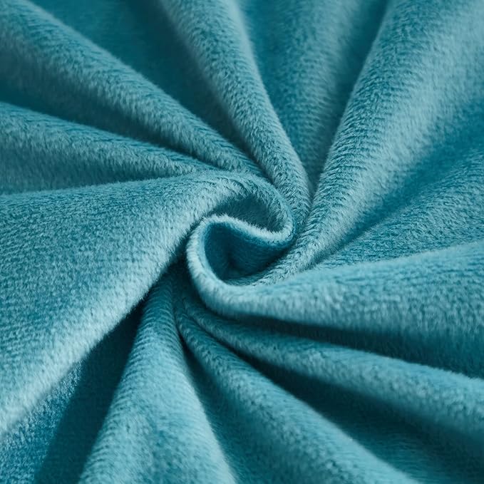 JAUXIO Diamond Pinch Pleated Crystal Velvet Pillowcases 2 Pack Solid Pintuck Throw Cushion Cover for Home Decor Hidden Zipper Closure (Teal Blue, King)