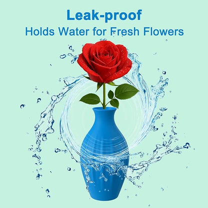 Small Unbreakable Plastic Bud Vases - Set of 6 Colorful Mini Flower Vases (3.2"-3.9") - Weighted & Leak-Proof for Table Centerpieces & Plant Lovers