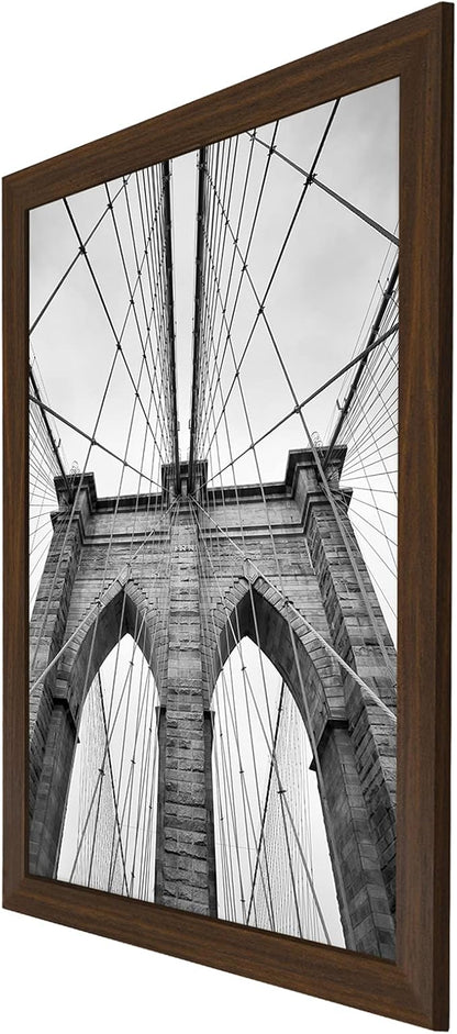 Americanflat 20x30 Poster Frame with Polished Plexiglass - Wide Picture Frames Made of Engineered Wood for Vertical or Horizontal Wall Display - Epic Collection - Walnut