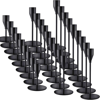Black Taper Candle Holders for Wedding Table Centerpiece,Tall Taper Candlestick Holders Bulk Set of 27,Metal Candle Stick Holder Decor for Table or Mantel Centerpiece, Dinning, Party Home Decor