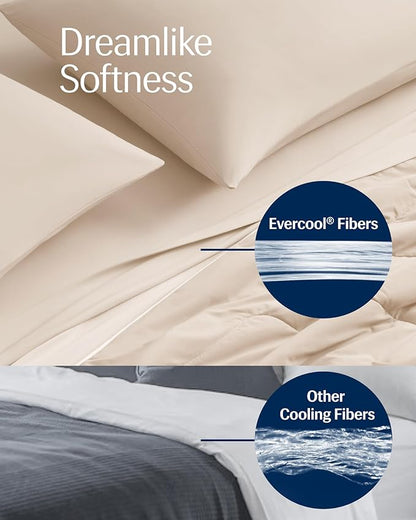 REST® Evercool® Cooling Comforter, King/Cali King, Blanket for Hot Sleepers, All Season Bedding to Keep Cool for Night Sweats, Breathable Lightweight Blanket, 106x90 Inches, Snow Ivory