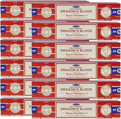 Dragon's Blood Incense Sticks and Incense Stick Holder Bundle Insence Insense Satya