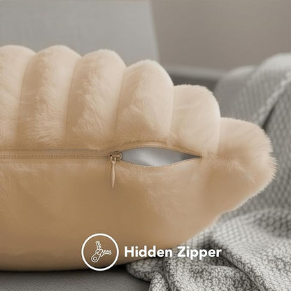 Khaki Throw Pillow Covers 18 x 18 Set of 4, Cute Boho Throw Pillow Cover for Couch/Bed, Decorative Pillows Covers for Sofa/Bed, Accent Pillow Covers for Living Room, Rustic/Home/Room Decor