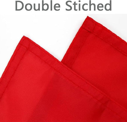 Solid Red Flags 3x5 Ft Blank Red Vivid Color Double Stitched Plain Flag with Brass Grommets