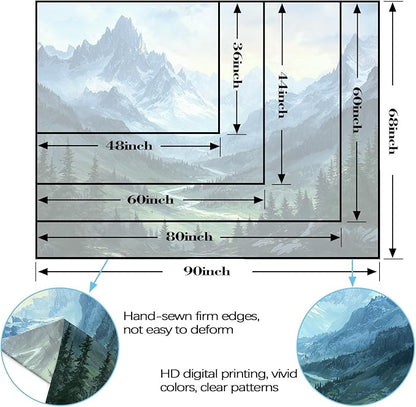 kampdream Landscape Tapestry, Scenery Art Wall Tapestries, Nature Wall Decor for Bedroom Living Room Backdrop Fantasy Mountain 36×48 inches