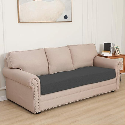 Easy-Going Stretch Cushion Cover Sofa Cushion Furniture Protector Sofa Seat Sofa slipcover Sofa Cover Soft Flexibility with Elastic Bottom(Oversized Sofa Cushion, Dark Gray)