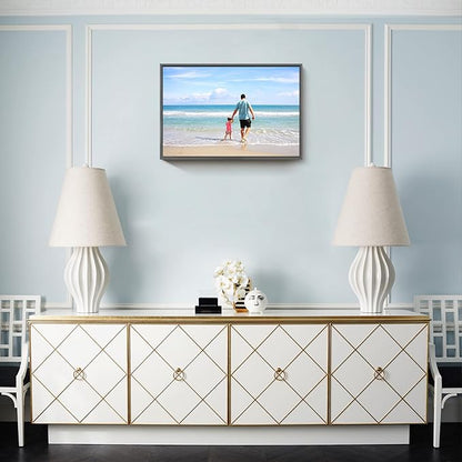 jenesaisquoi Upload Your Photo Image Custom Personalized Photo to Poster Printing Home Decor Wall Art Prints (Black Frame, 24" x 16")