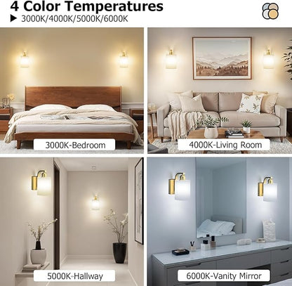 iThird Battery Operated Wall Sconces Set of 2: 6000mAh Rechargeable Wall Light with Touch and Remote, Wireless Wall Lamp for Bedroom, Gold Modern Cordless Wall Scones for Living Room Hallway Bathroom
