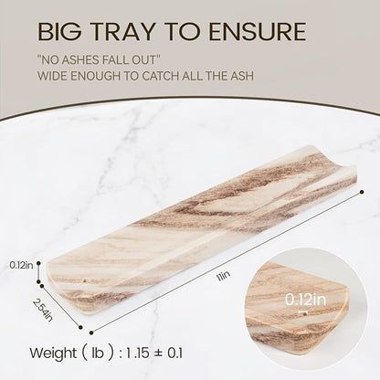 Koville Marble Incense Holder, Incense Holder for Sticks, Incense Sticks Holder Ash Catcher for Meditation Yoga SPA, Natural Stone Incense Burner, Home Table Decor