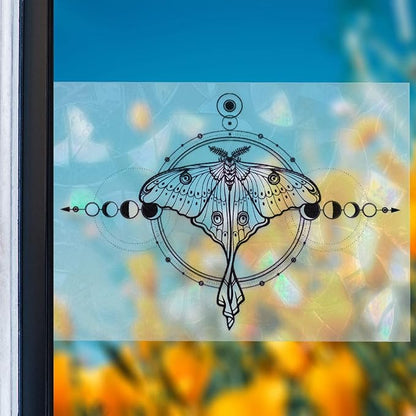 Olicard Suncatcher Sticker Indoor Rainbow Prism Film for Bedroom Decoration, Anti-Collision Window Decals for Bird Strikes, Sun Catchers, Rainbow Maker for Home Decor