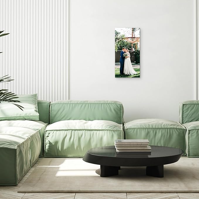 YYYYHPP Canvas Prints with Your Photos, Personalized Photo to Canvas Wall Art,Canvas Printing for Wedding, Family, Baby, Pets, Home Office Decor, Wrapped Frame 12"x24"