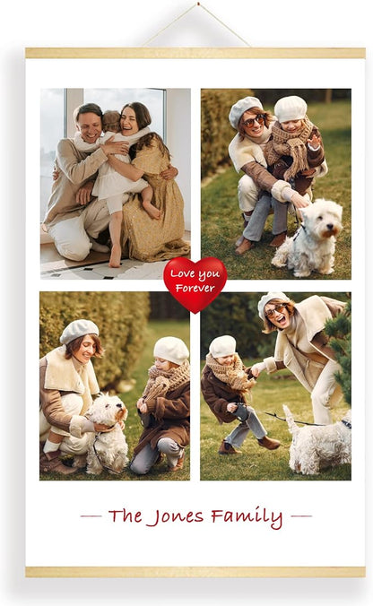 Custom Print Canvas Hanging, Personalized Poster with Your Photos, Customized Posters with Magnetic Frames