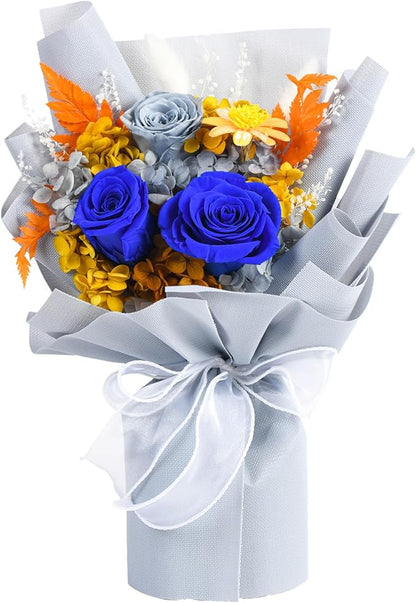 lovenfold Flowers for Delivery Prime,Preserved Flowers Bouquets,Blue Rose Bouquets That Last 1-3 Years,Birthday Flowers Gifts for Women Mom Grandma Wife Friends