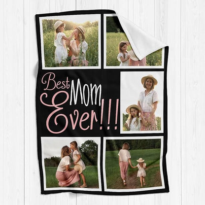 Gifts for mom Personalized Gifts from Daughter Custom Blankets with Photos and Text Multiple Colors Sizes Soft Flannel Gifts for Women Birthday Gifts for Mom