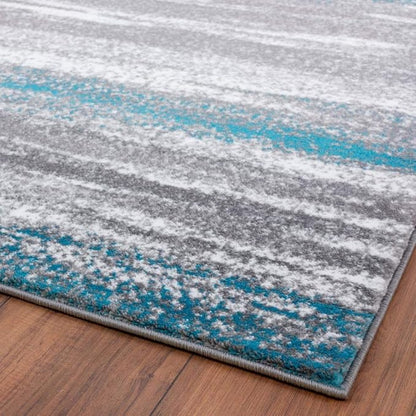 LUXE WEAVERS Modern Abstract Turquoise 5x7 Area Rug