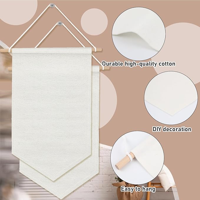 Boao 4 Pcs Boho Room Decor Hanging Decorations Pin Banner Wall Display Banners Elementary Wall Art Banner Welcome to Teacher Gift(Beige,20.9 x 11.8 Inches,Classic)