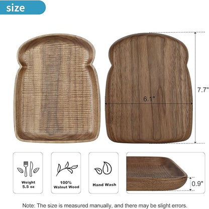 Hand-Carved Walnut Wood Tabletop Accent, Decorative Wooden Serving Piece with Natural Grain for Table Styling and Display