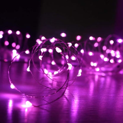 6-Pack 7Ft Starry String Lights No Remote Fairy String Lights 20 Micro Starry Leds On Silvery Copper Wire CR2032 Batteries Included for Wedding Centerpiece,Party,Christmas Table Decor (Pink)