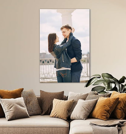TreeDeal Custom Canvas Prints with Your Photos, Framed 24” x 36” Personalized Pictures Print, Customized Photo to Canvas Wall Art Ideal for Home Decor Gift Wrapping Pets Family Baby Wedding