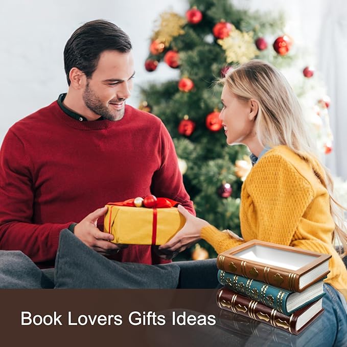 Book Flower Vase Stacked Books Shaped Flower Pot Book Planter Candy Bowl Snack Storage Box Trinket Candy Dish Vintage Home Decor Gifts for Book Lovers