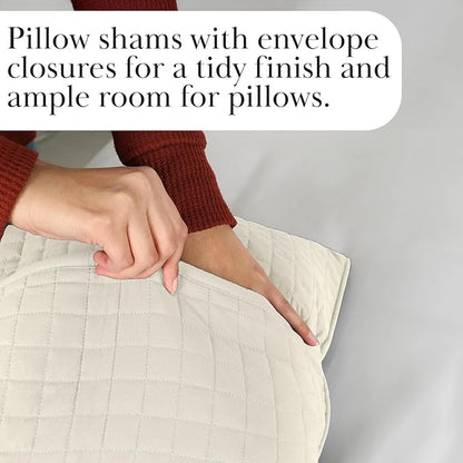 Southshore Fine Living, Inc. Full/Queen Size Quilt Bedding Set, Wrinkle-Free Stain & Pet Hair Resistant Bedding, Coverlet Bedspreads Queen Size/Full Size Bedspread with 2 Pillow Shams, Cream