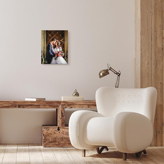 YYYYHPP Canvas Prints with Your Photos, Personalized Photo to Canvas Wall Art,Canvas Printing for Wedding, Family, Baby, Pets, Home Office Decor, Wrapped Frame 11"x14"