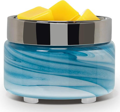 Scented Wax Melt Warmer Electric – Art-glass Candle Wax Warmer, 3-in-1 Wax Melter Burner, Fragrance Warmer for Scented Candles, Wax Melts, Tarts, Essential Oils to Freshen Home Office, Gift & Decor