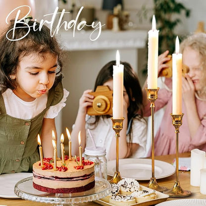 Candle Holder Gold Candlestick Holder Metal Taper Candle Holder Brass Gold Vintage Candle Stick Holders Set of 6 Table Centerpiece Decor for Dinning Party Wedding