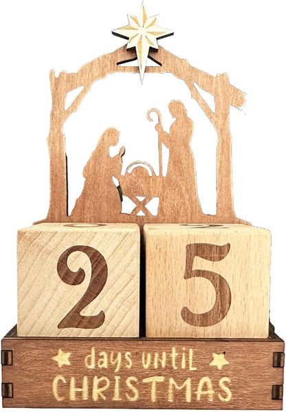 Christmas Countdowns Calendar Christmas Countdowns Wood Block,Christmas Advents Number Countdown Calendars Home Decors