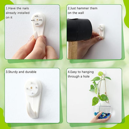 6 Pcs Wall Hanging Planter Glass Plant Pot Water Terrarium Containers Wall Vases for Flowers Air Hydroponic Propagation Glass Plant Holder Home Room Window Office(Round)