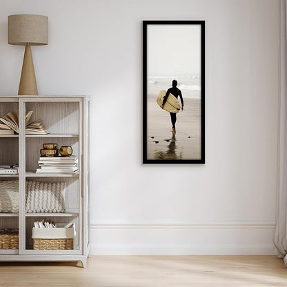 Americanflat 16x40 Poster Frame with Polished Plexiglass - black Picture Frame - Wide Photo Frames Made of Engineered Wood for Vertical or Horizontal Wall Display - Epic Collection - Black