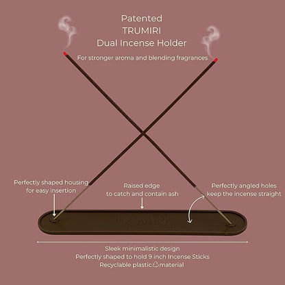 Blossom Incense Sticks Variety Pack - 120 Insence-Sticks (6 Incents x 20 Insense) - Peony Honeysuckle Lilac Violet Hyacinth Tuberose - Natural Inscents-Sticks Non Toxic Incienso + Stick Incense Holder