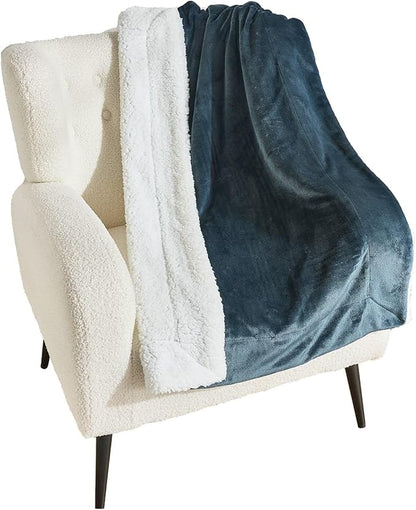 NANPIPER Warm Sherpa Blanket for Couch, Soft Fleece for Winter, Fuzzy Plush Small Throw Gift for Baby, Forest Green 30x40 Inches