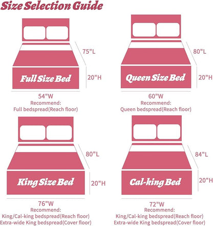 HZ & HY Oversized King Bedspread 138x122 Extra Wide, Ultrasonic Coverlet Bedding Set, Lightweight Thin Comforter, Reversible, 5 Piece, 100% Microfiber, California/Alaskan King, Wine Red