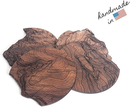 Yosemite National Park Wooden Coasters | El Capitan, Half Dome, Cathedral Rocks, Yosemite Village.