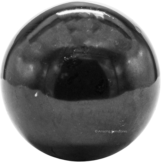 Amazing Gemstone Black Tourmaline Crystal Ball with Stand - 2.5" Inches Large Crystal Sphere Meditation Balls for Witchcraft and Decorative Balls