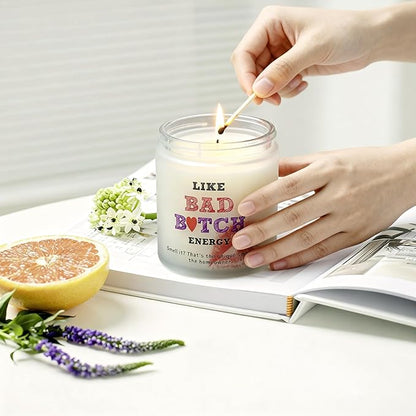 Lavender Scented Aromatherapy Candle - Natural Soy Wax, Long-Lasting, Ideal Gift for Her/Him (Birthday/Valentine’s Day/Christmas)
