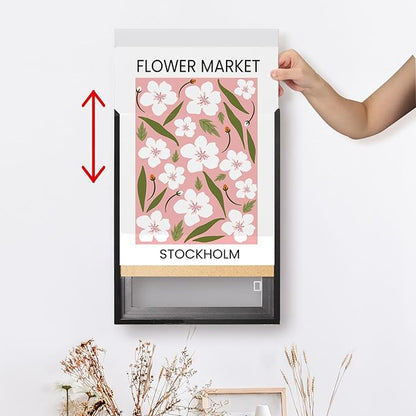 20x28 Inch Poster Frame, Plexiglass, Set of 2, Black Snap Frames, Front-loading Frame, Coating Aluminum Profile, Display Horizontally & Vertically