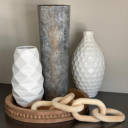 7Penn Wood Chain Link Decor - Small Decorative Chain Coffee Table Decor Pine Wood 5 Link Chain for Shelves