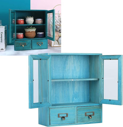Restokki Desktop Organizer - Stylish Wood Storage Box for Home & Office - Convenient, Space-Saving Design - Ideal for Makeup, Documents, Stationery, and More.Desktop Drawers.
